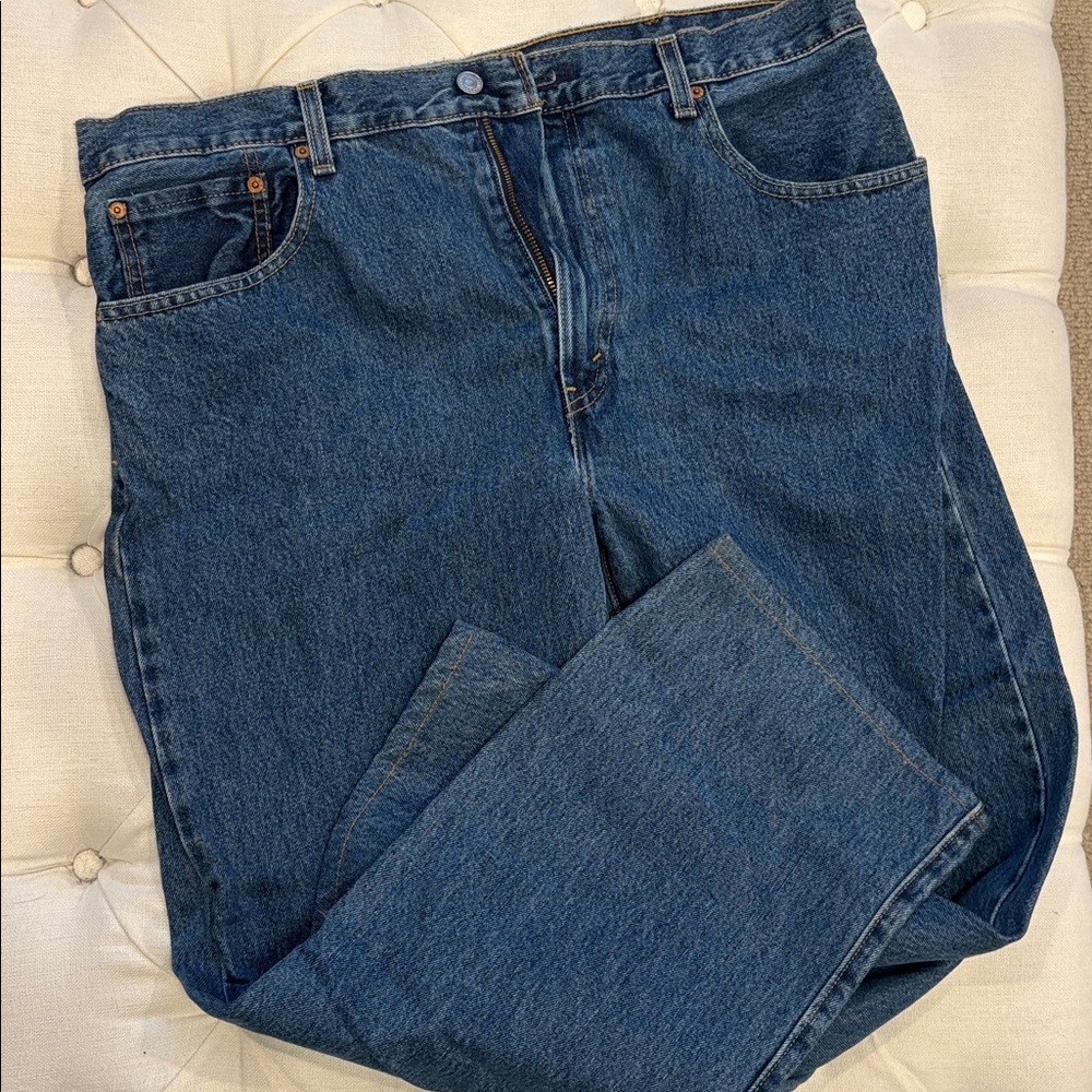 Levi's Blue Denim Jeans with Tan Label
